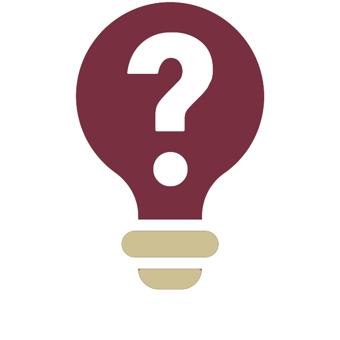 Link to Policy frequently asked questions. Image of a lightbulb with a question mark inside of it.